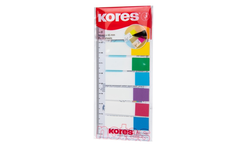 Kores Marque-page avec règle 120 Pièce/s