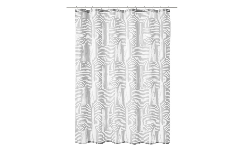 Kleine Wolke Rideau de douche Linja 180 x 200 cm, Gris