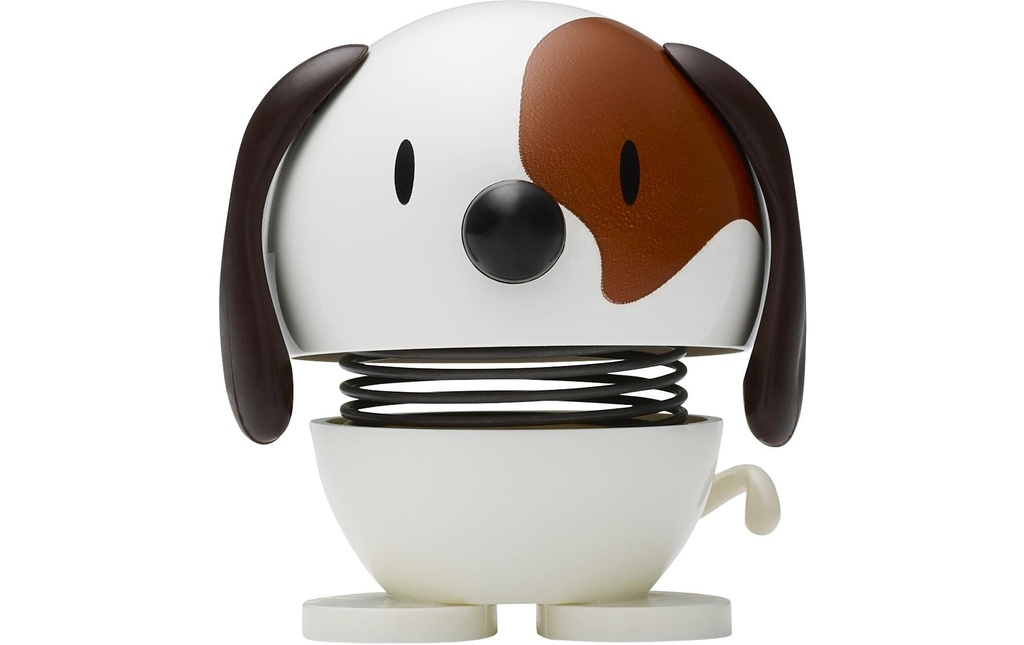 Hoptimist Objet à exposer Bumble chien S 6.5 cm, Brun/Blanc