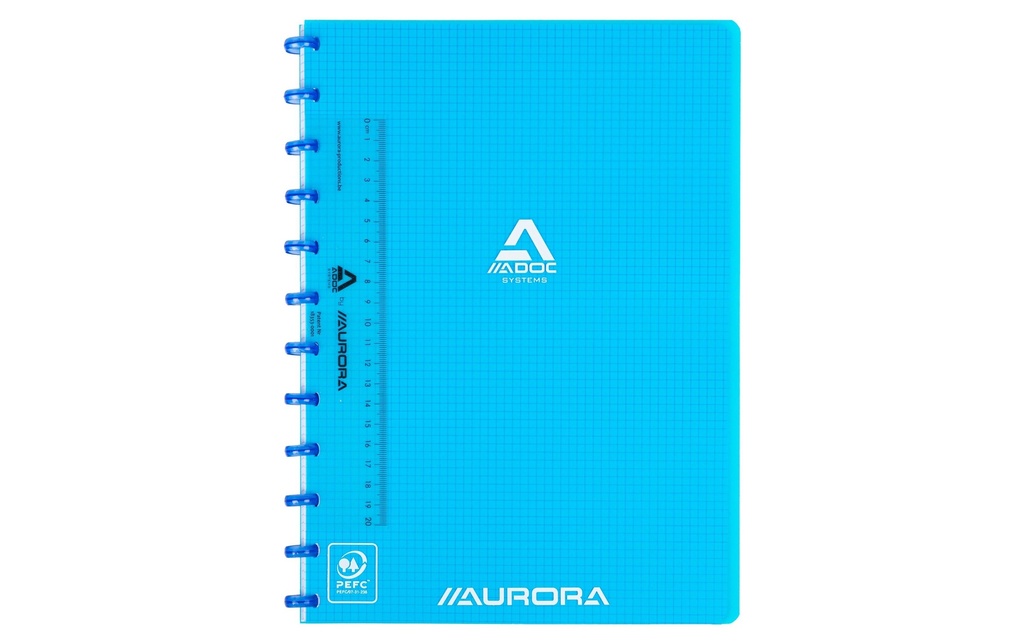 Adoc Carnet de notes Pap-Ex Colorline, A4, bleu, quadrillé