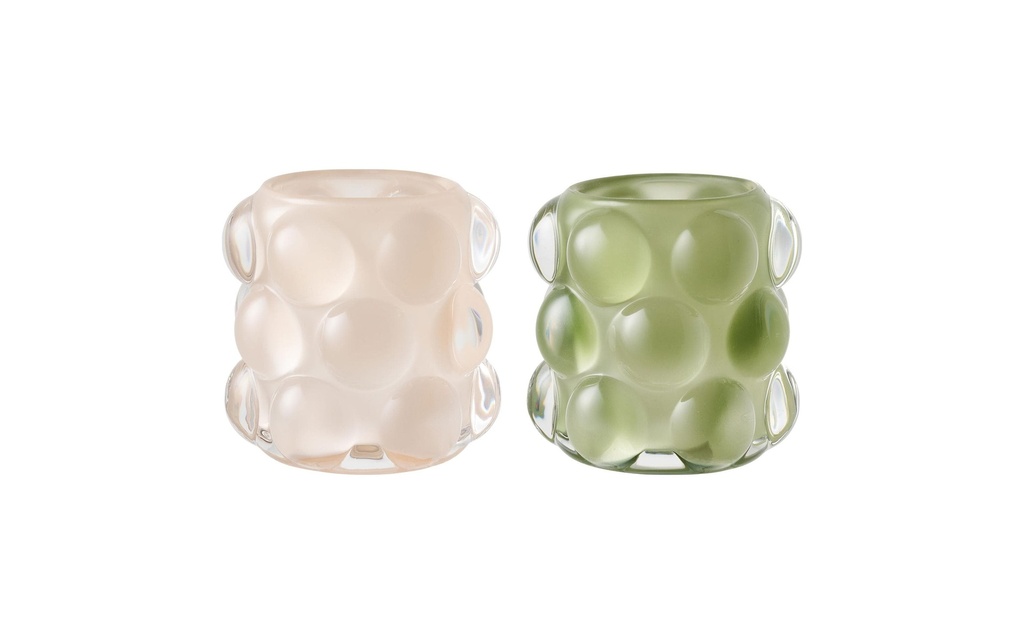 House Nordic Bougeoir Lot de 2, beige-vert