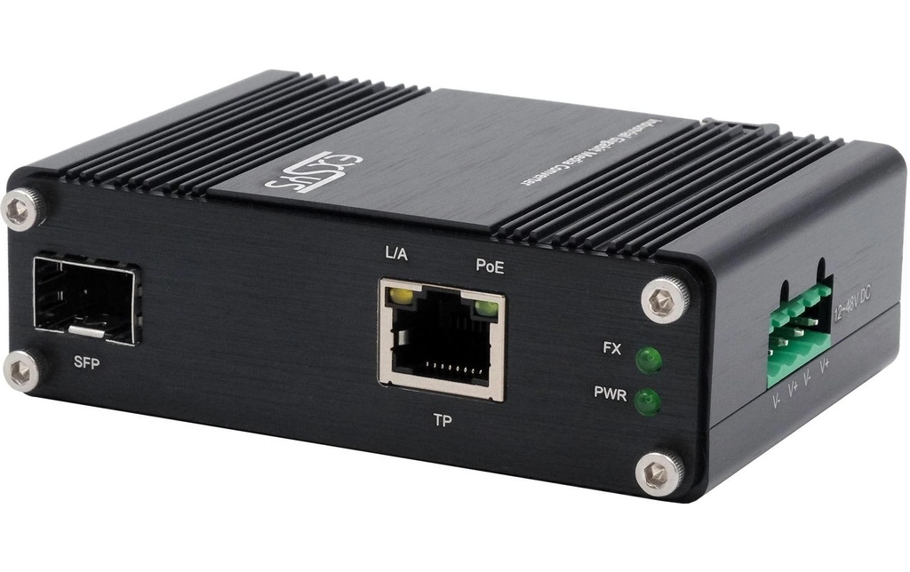 Exsys Convertisseur de médias EX-60340, 60W, SFP, avec PoE
