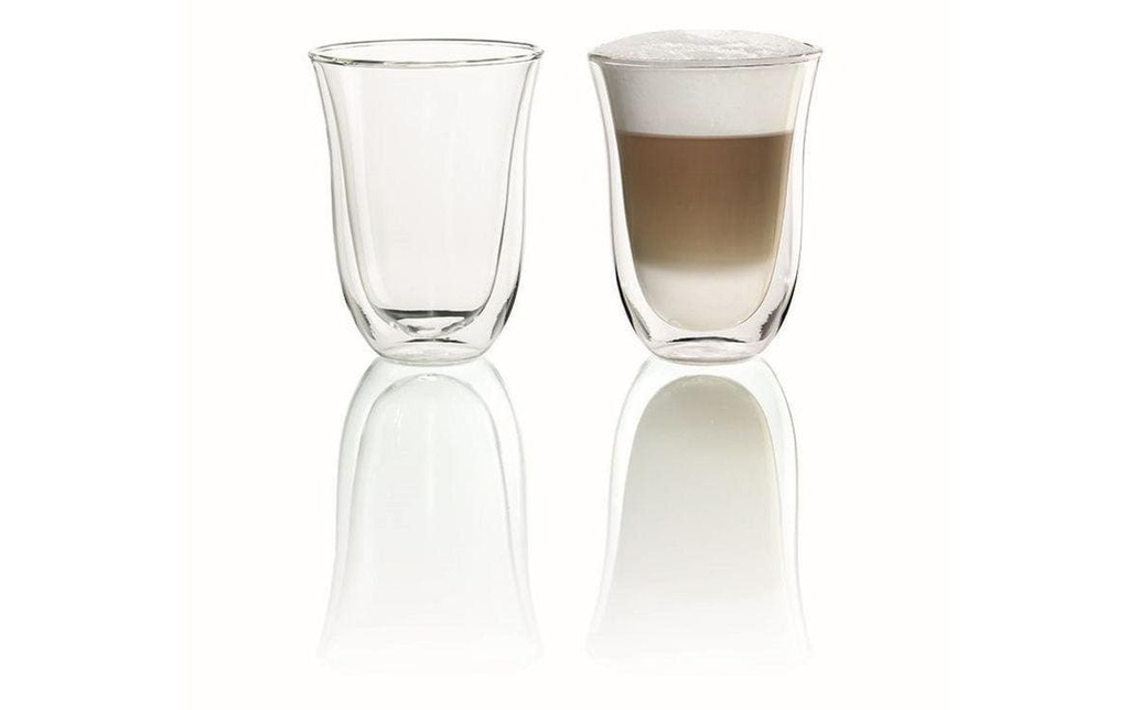 De'Longhi Verre à latte macchiato 330 ml, 2 Pièce/s, Transparent
