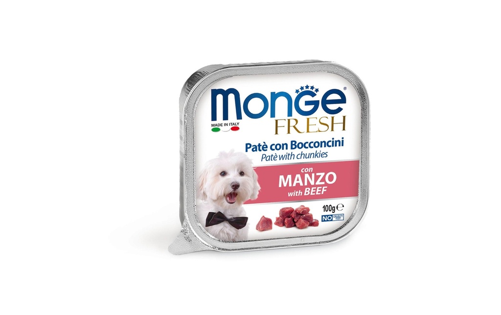 Monge Alimentation humide Fresh Pâté Bœuf, 100 g