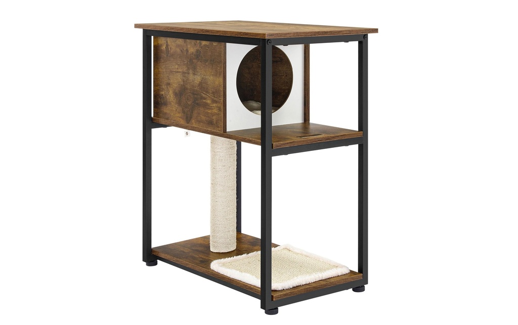 Feandrea Arbre à chat avec tablette, 66 cm, brun vintage