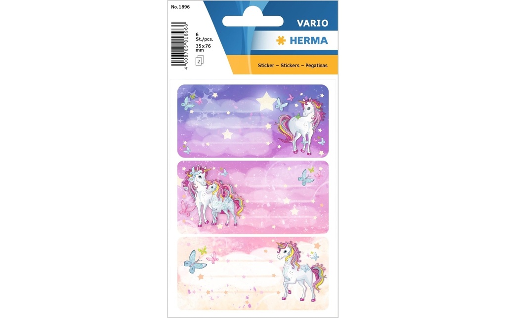 HERMA Etiq.scolaires Vario licorne (2 pces)
