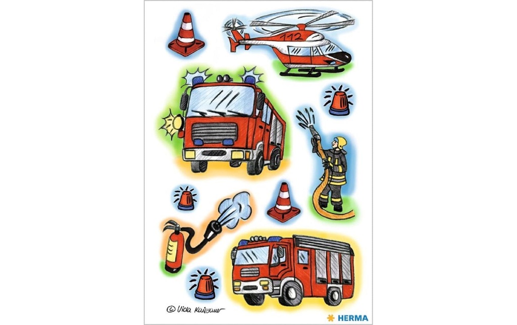 HERMA Sticker Decor pompier (3 pces)