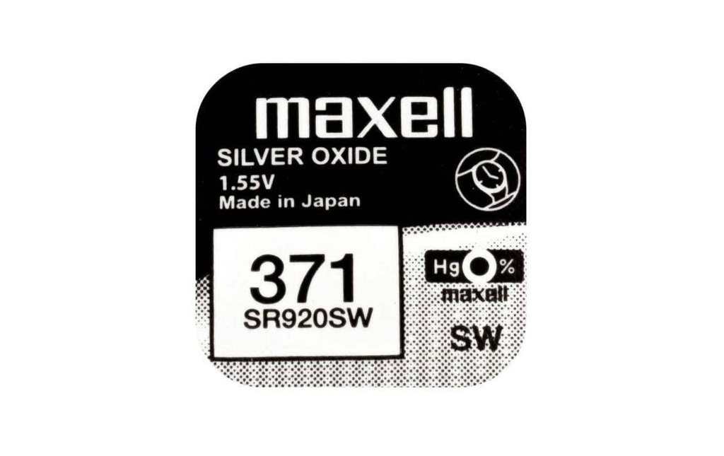 Maxell Europe LTD. Pile bouton 371 SR920SW , 10 Pièce/s