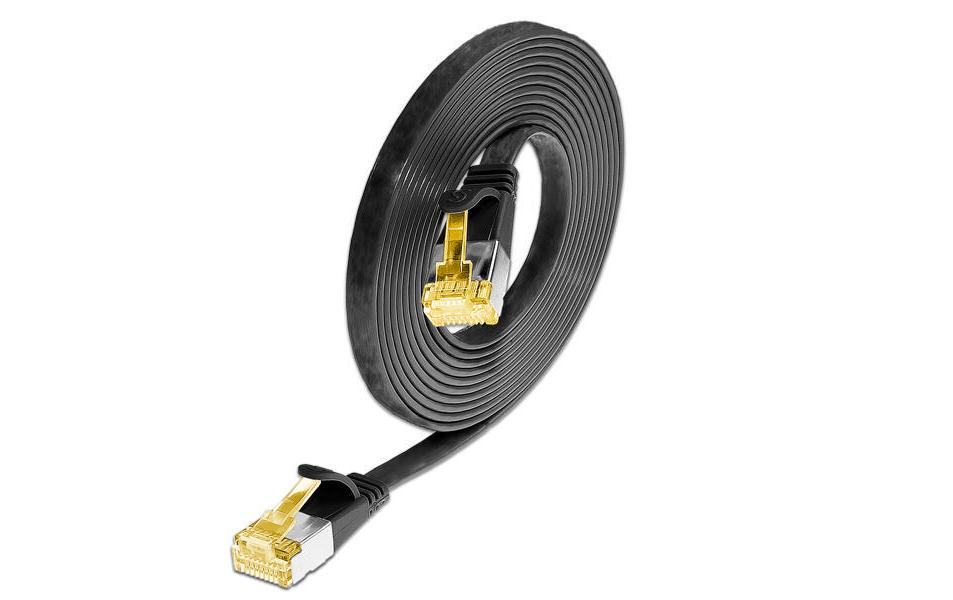 SLIM Câble patch slim  Cat 6A, U/FTP, 1.5 m, Noir