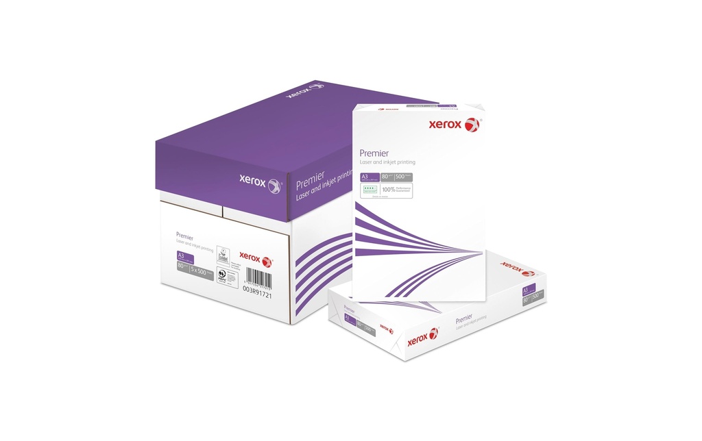 Antalis Papier pour photocopie Xerox Premier A3, Blanc, 80 g/m², 2500 feuilles
