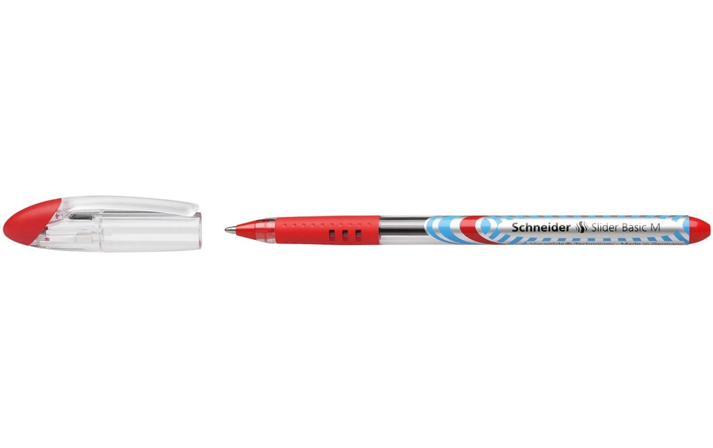 Schneider Stylo bille Slider Basic 1 mm, Rouge/Argenté