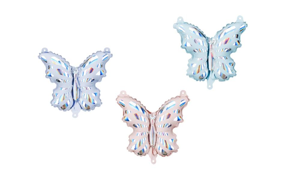 Partydeco Ballon en aluminium Papillon, 1 pièce, assorti