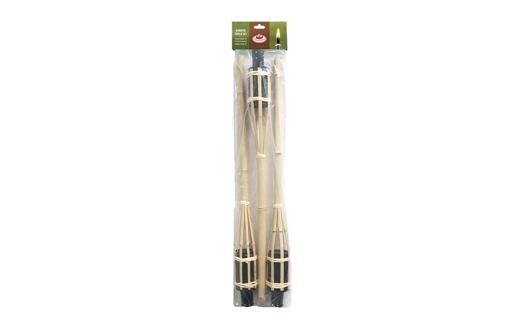 Esschert Design Torche en bambou, Lot de 3