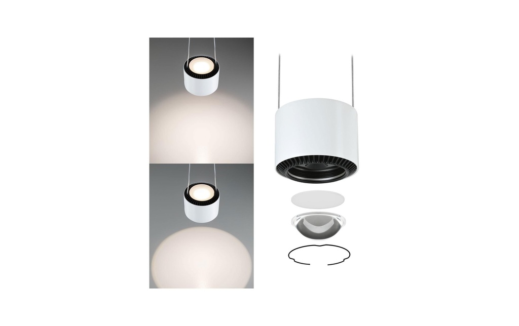 Paulmann Luminaire suspendu à LED URail Aldan, 13W, 2700 K, Blanc