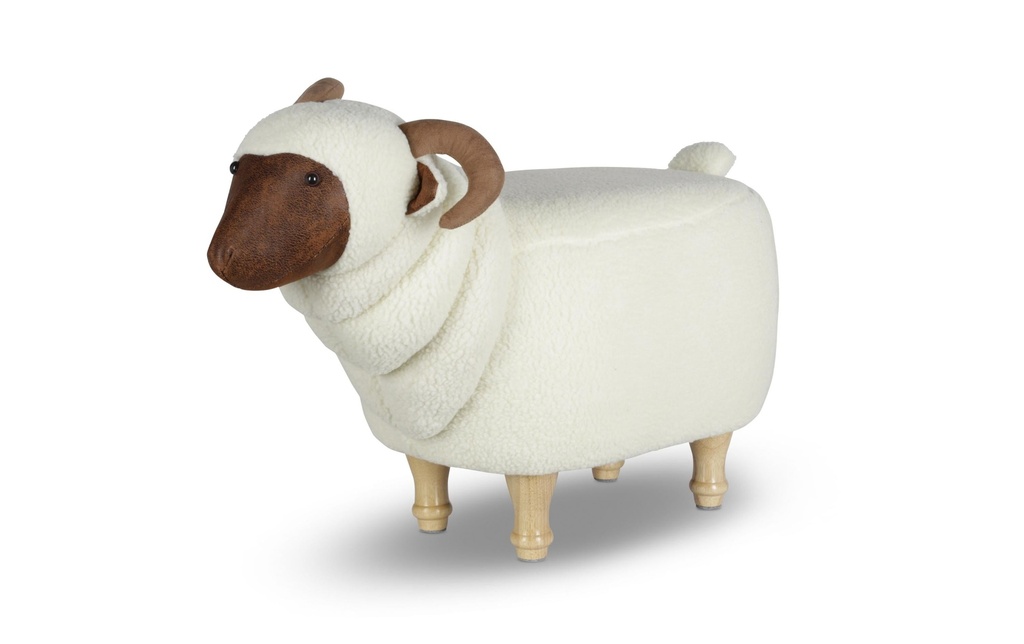 zoosy Tabouret d’enfant Chèvre Helga Blanc
