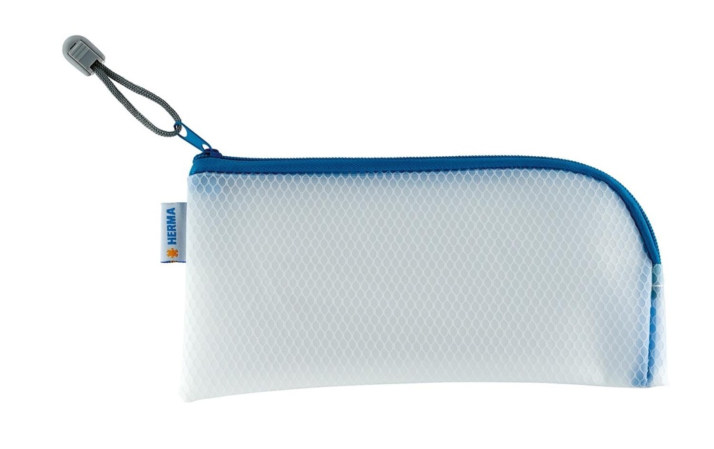 HERMA Pochette zippée 23x11 bleu