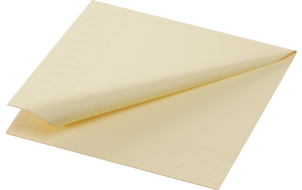 Duni Serviette en tissu Tissue 24 cm x 24 cm, 250 Pièce/s, Crème