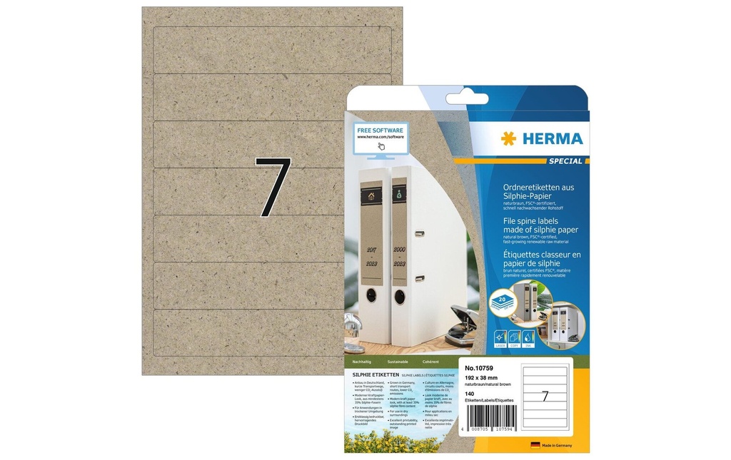 HERMA Étiquet.Silphie-Papier 192x38 (20 pces)