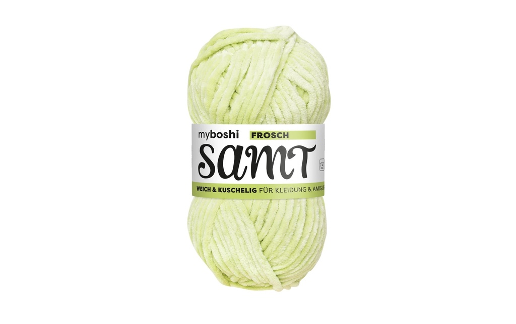 myBoshi Laine Chenille velours grenouille 100 g, 100 m