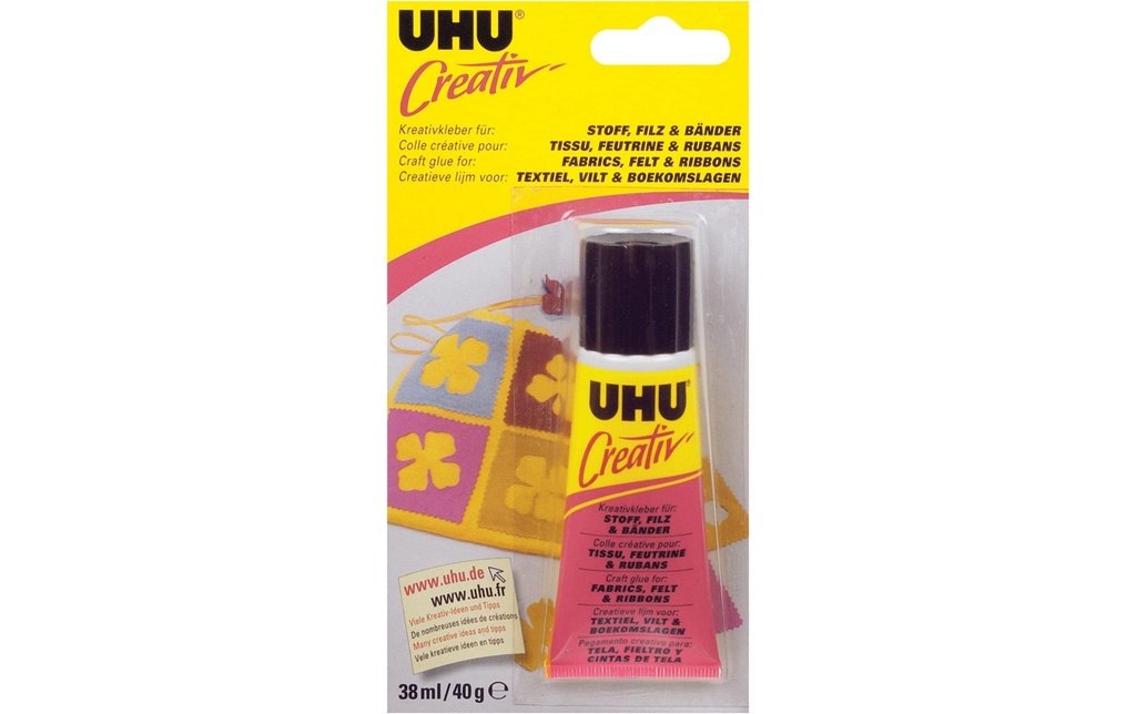 UHU Colle de bricolage Tissu et feutre 38 ml