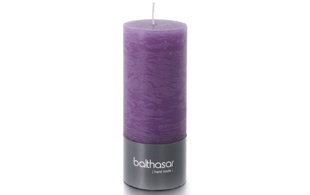 balthasar Bougie cylindrique Rustico 14 cm x 6 cm, Lilas, 1 Pièce/s