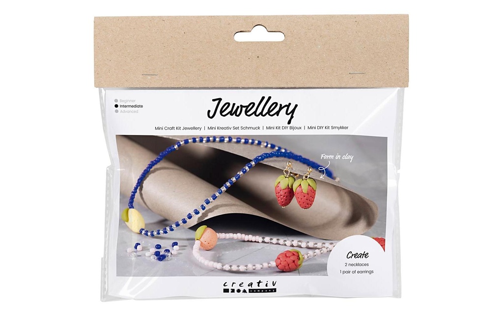 Creativ Company Kits de bricolage pour bijoux Colliers et boucles d'oreilles Fruits