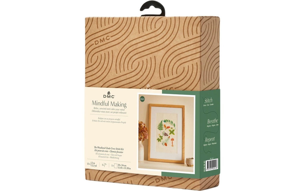 DMC Set de broderie Mindful Making Chemin forestier, 17 x 20 cm