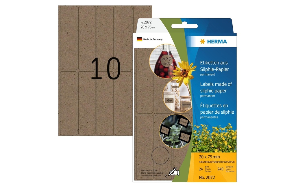 HERMA Etiquettes Silphie-Pap.20x75mm (24 pces)