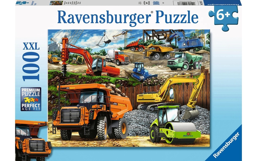 Ravensburger Puzzle pour enfants Véhicules sur le chantier 100 pièces XXL