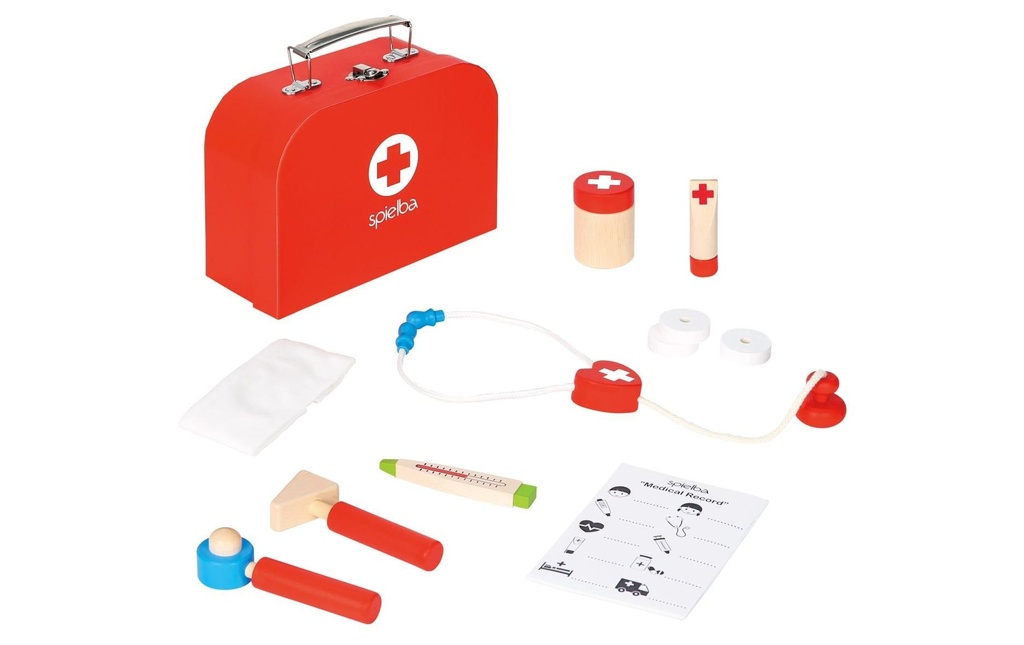 Spielba Holzspielwaren Mallette de médecin avec instruments