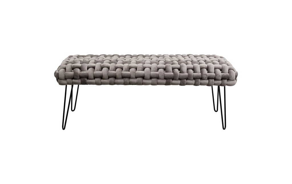 Kare Banc Weave 50 x 128 x 45 cm, gris