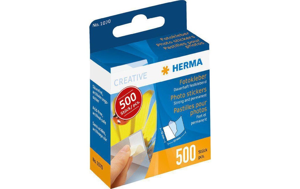 HERMA Colle-photo 12x16mm (500 pces)
