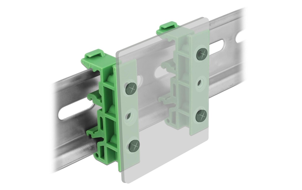 Delock Kits de montage Clip pour rail DIN, lot de 4 par ex. Raspberry Pi