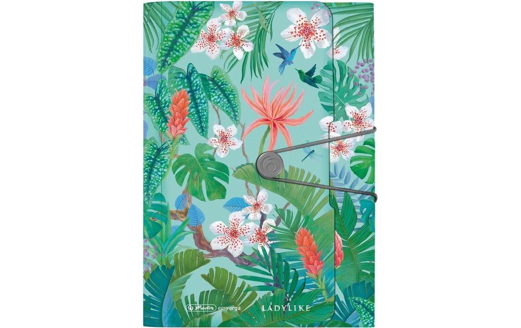 Herlitz Classeur à soufflet Ladylike Jungle A4, 12 compartiments extensibles
