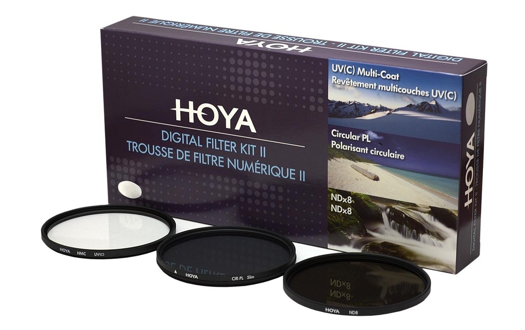 Hoya Kit Digital Filter Kit II (UV, CIR-PL & ND8) – 37 mm