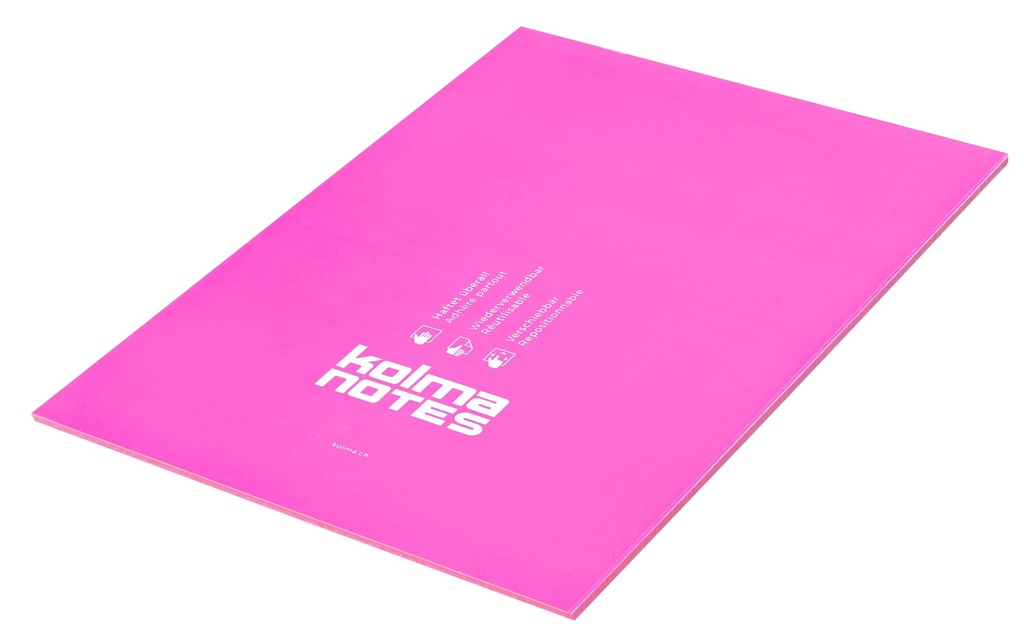 Kolma Fiche de bloc-notes NOTES A4 Rose, 50 feuilles