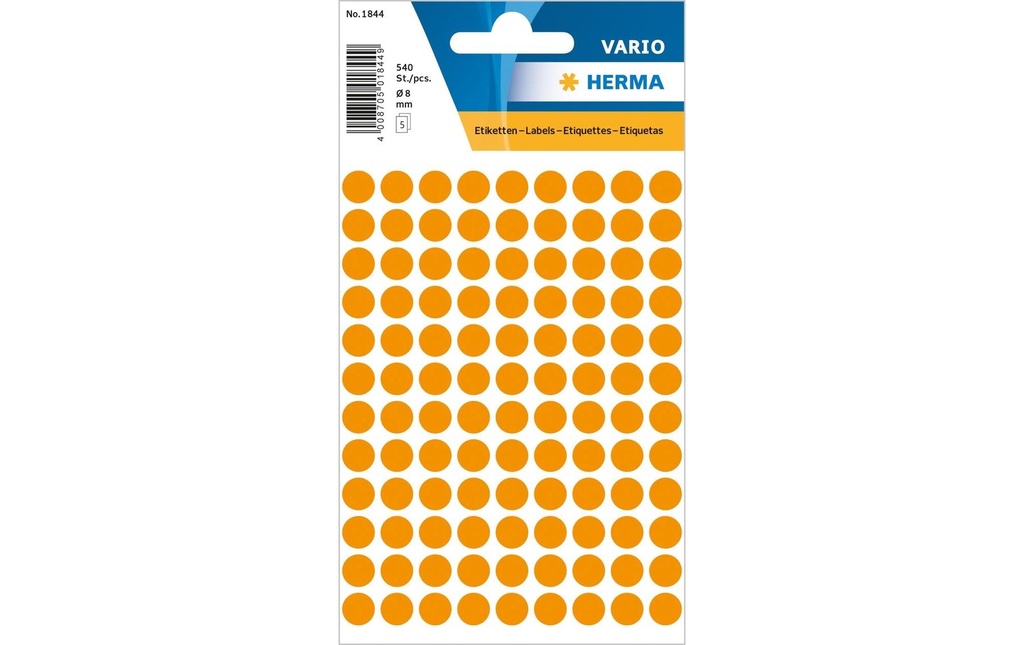 HERMA Pastil.coul.Vario 8mm orangefl (5 pces)