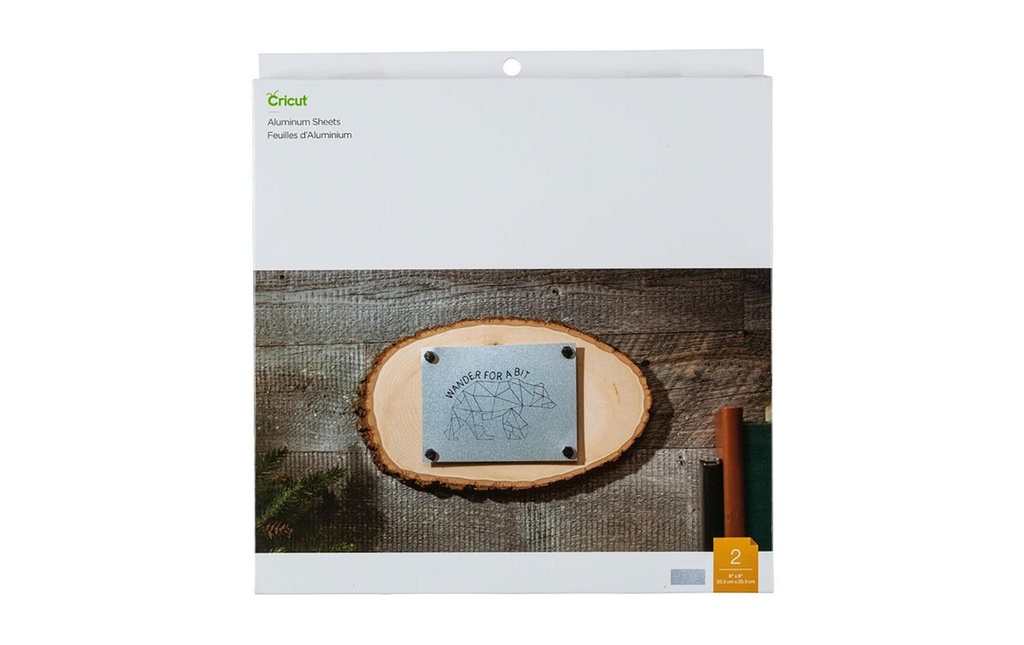 Cricut Plaque en métal Aluminium 20 x 20 cm, 2 pièces
