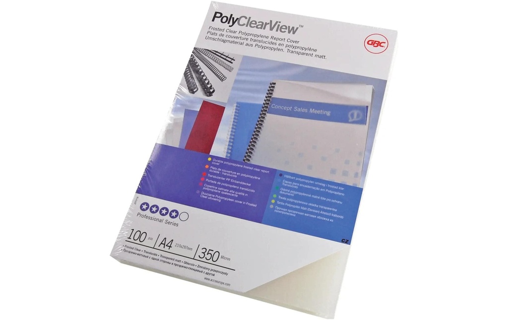 GBC Couverture de brochure 300 microns, 100 Pièce/s, Transparent