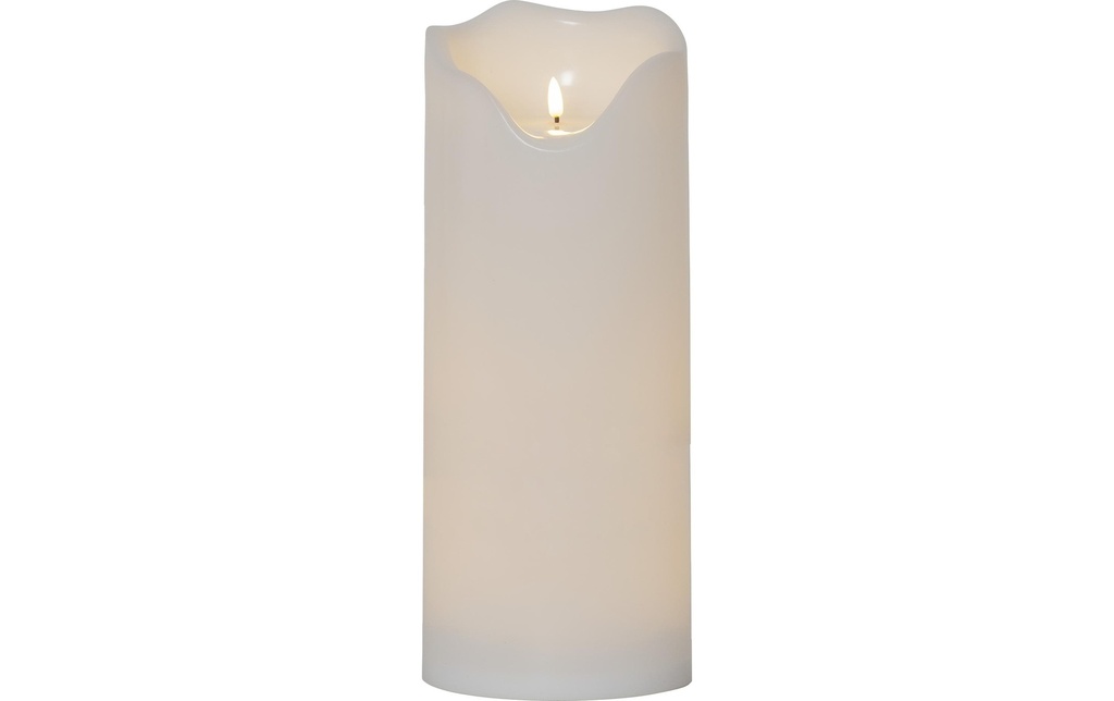 Star Trading Bougie LED Flamme Pilier Grand Ø 16 x 40 cm, Blanc