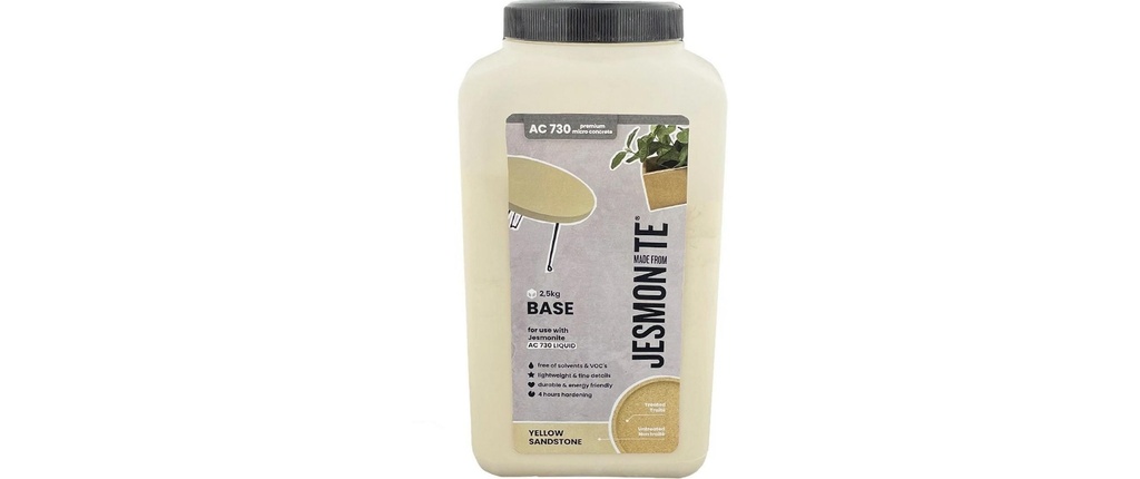 Jesmonite Matière à modeler Poudre à base de ciment 2.5 kg, Yellow Sandstone