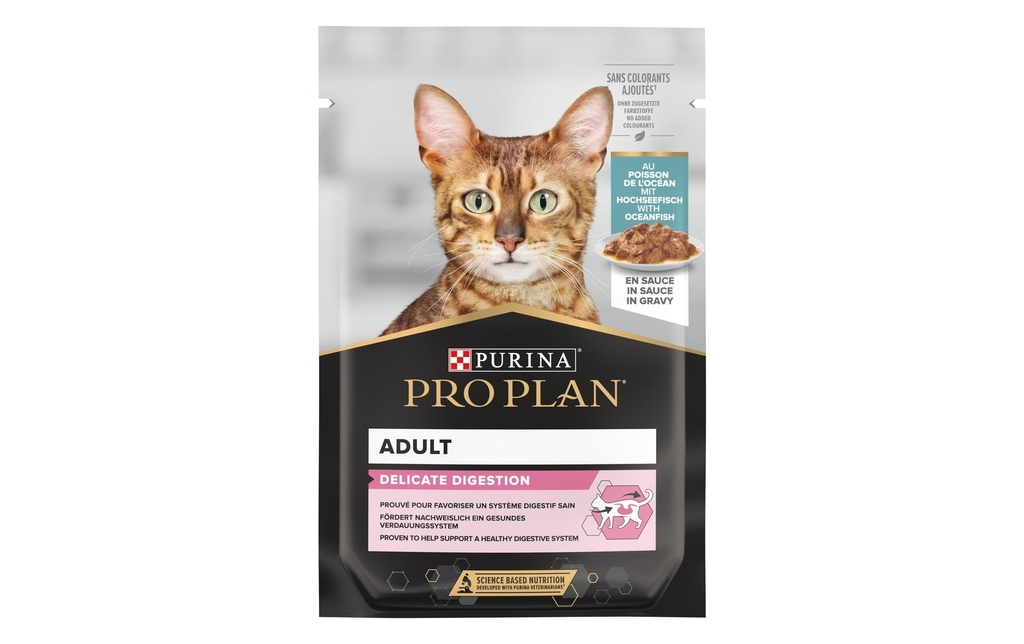 Purina Pro Plan Adult Delicate Digestion en sauce au poisson de haute mer 26 x 85 g