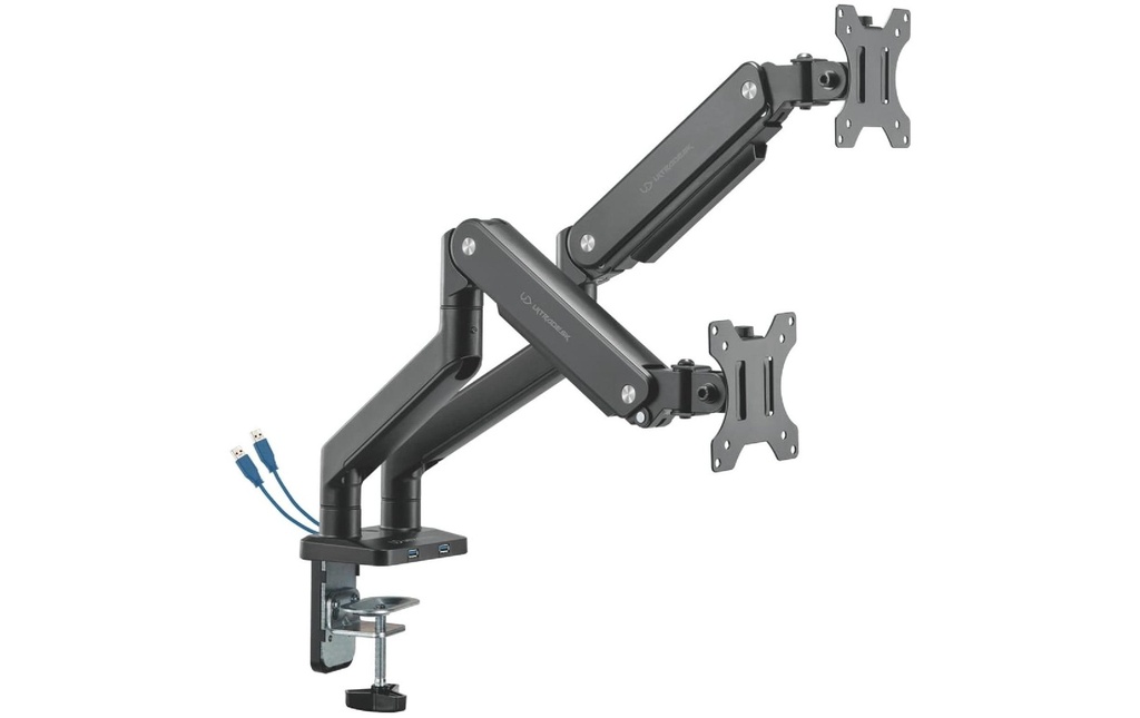 Ultradesk Supports de table Branch Double jusqu’à 20 kg – Noir mat