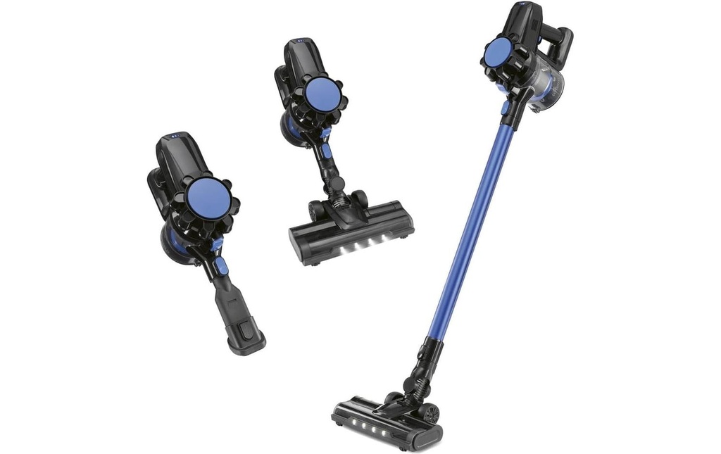 CLEANmaxx Aspirateur à main/manche sans fil Bleu/Noir