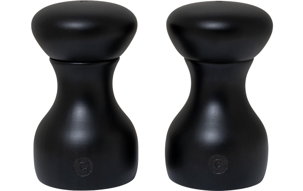 Crushgrind Moulins à sel et à poivre Lyon Lot de 2, 9.6 cm, Noir