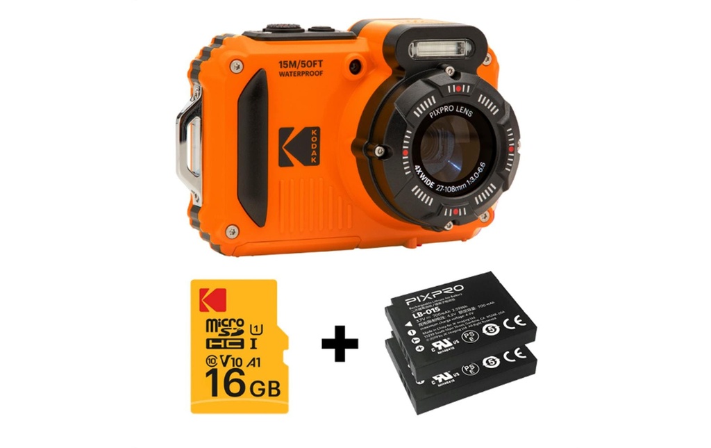 Kodak Caméra sous-marine PixPro WPZ2 Kit Orange