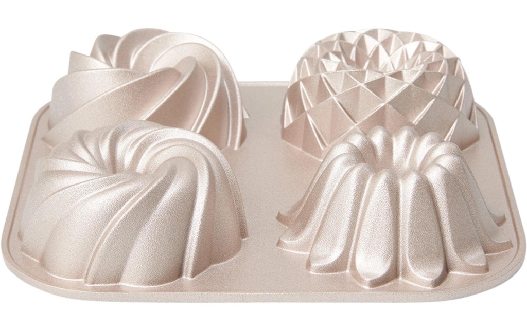 Patisse Moule à Kouglof Mini, Fonte d'aluminium, 4 pièces