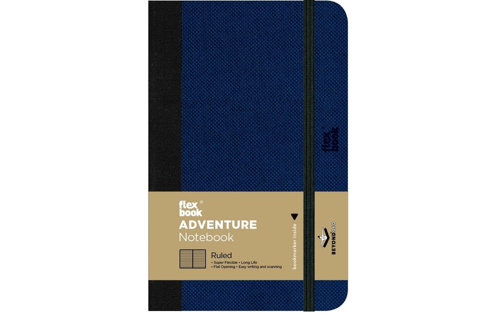 Flexbook Adventure Notebook 9 x 14 cm, À lignes, Bleu royal