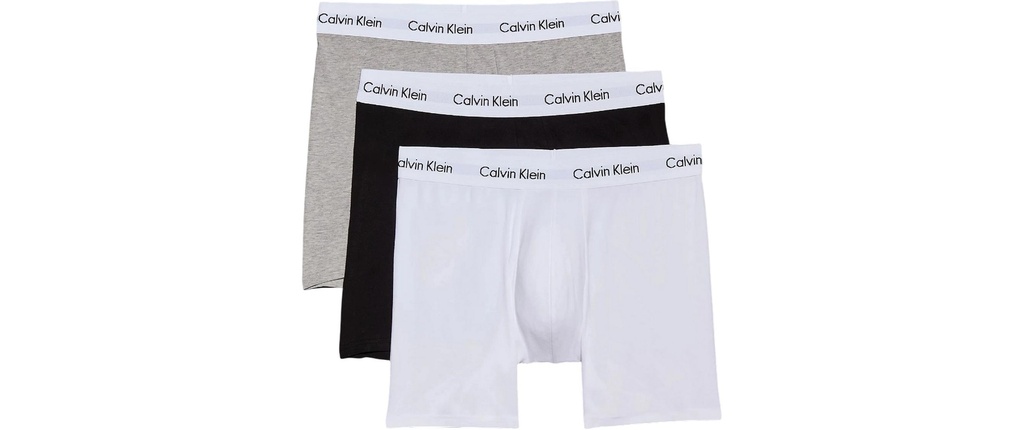 Calvin Klein Wäsche Boxer Brief 3Pk Blanc/Noir/Gris, S