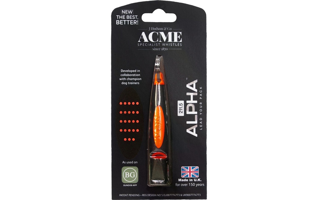 ACME Sifflet haute fréquence Alpha 211.5, noir/orange